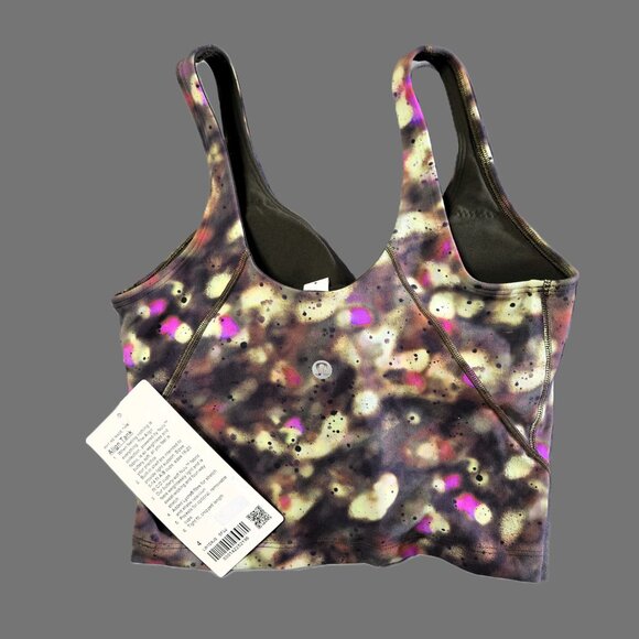 Lululemon Sz 4 Womens Multi Splatter Green Align Tank Top - Picture 4 of 4